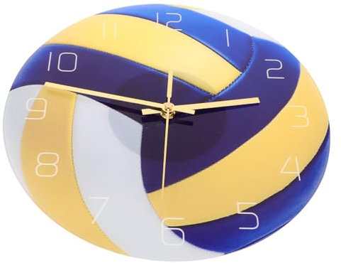 ABOOFAN Wanduhr Mit Volleyball-Design Geräuschlose Uhr Aus Acryl Für Schlafzimmer Wohnzimmer Und Arbeitszimmer Einfache Montage Klare Lesbarkeit