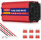 TAGEEBLU 3000W Reiner Sinus Wechselrichter DC 12V auf AC 230V Spannungswandler, Wechselrichter für Fahrzeuge mit Alligatorclip, 2 AC Steckdose und LCD Bildschirm