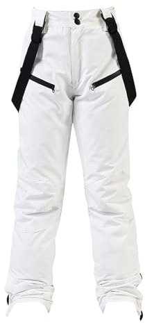 Maglia ciclismo uomo donna salopette con bretelle tinta unita snowboard intimo uomo, bianco, XS