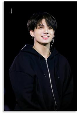 CJianqiang Jungkook 4-Poster, Album, Sänger, Leinwandposter, Musikposter, Wandkunst, Dekoration, Gemälde, Schlafzimmer, Gemälde, Wohnzimmer, Poster, 30 x 45 cm, ungerahmter Stil