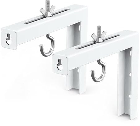 ABIS Beyond Future L-Shaped Projector Wall Mount Bracket, Heavy-Duty Metal Support, 9 cm x 2.8 cm, White