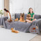 Loiion 100% Wasserdichtes Sofabezug für Hunde, Doppelseitige Wasserdicht, Haustierfreundliche & rutschfeste Möbelabdeckung, Perfekter Schutz für Sofa, Bett, Autositz, Grau, 340x180cm