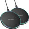 Wireless Charger,2-Pack Wireless Charging Pad Compatible with iPhone 16/15/14/13/12 Pro Max/SE/XR AirPods;15W Fast Charge for Samsung Galaxy S24/S23/S22/S21/Note/Pixel,LG