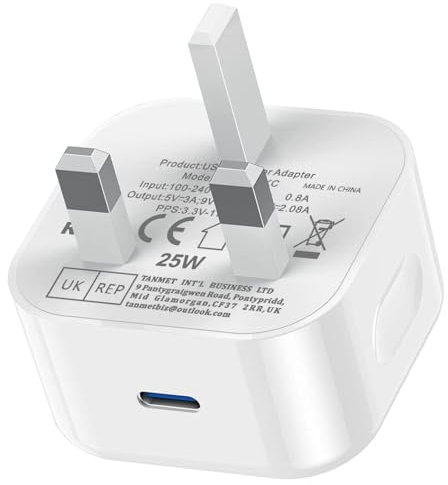 iPhone 16 Charger Plug USB C,New Apple i 15 Fast Charging Plug Adaptor UK 25W USBC Port Super Quick Charge for New i Phone 16e 16 Plus 16 Pro Max 15 Plus 15 Pro Max 14 13 12 11 i Phonefast Plug Type C