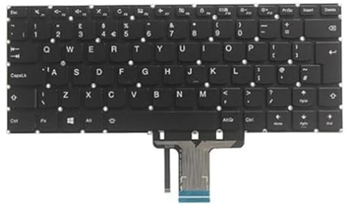 fqparts Teclado portátil para For Lenovo For Ideapad Yoga 510-14AST Yoga 510-14IKB Yoga 510-14ISK Negro UK Edition