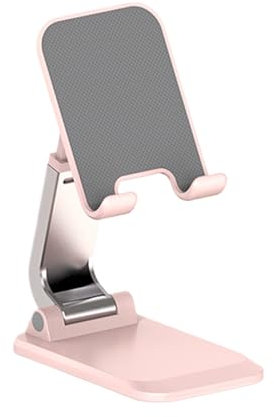 Nuytghr Foldable Phone Stand, Desktop Mount, Tablet Holder, Adjustable Portable Cradle for Smartphones, Compact Lightweight Design for Desk or Dressing Table Use, Travel-Friendly Accessory