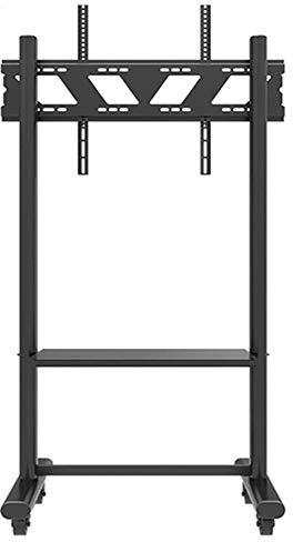 TV Stands Tall Mobile with Mount Adjustable Height, Lockable Casters and Tray Shelves - for 55-85 in Extra Large Flat Panel Screen TVs -Loa