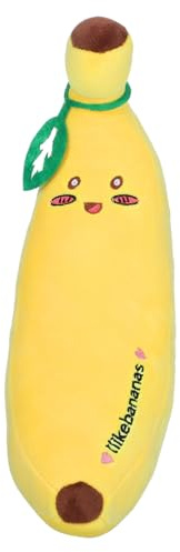 VICASKY Weiches Plüsch Bananen Kissen mit Daunenkotton Gefüllt Lustiges Kuschelsofa Kissen für Bett und Couch Waschbar Geschenkidee für Erwachsene