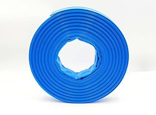 2 Zoll | 52 mm - 30 Meter - PVC Flachschlauch - Bauschlauch - Industrieschlauch - blau