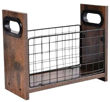 Zeitschriftenhalter und -ständer aus Holz,Zeitungsständer Holz Zeitschriftenhalter modern Zeitungshalter, Magazine rack - Zeitungsbox für Bücher, Zeitungen, Akten – Schreibtisch/Boden-Organizer