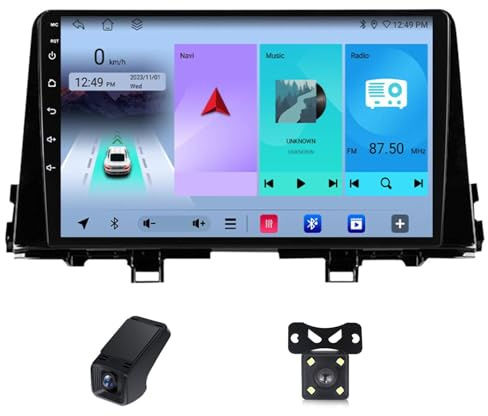 Autoradio de Voiture pour Kia Morning 3 picanto 2017-2020 - Carplay sans Fil et Android Auto - Stéréo Android 14 9 Pouces avec 4GLTE 5GWiFi Navigation GPS FM AM RDS+Caméra de recul(M100CP)