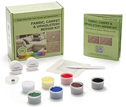 Glass Polish DIY Fabric, Carpet & Upholstery Repair Kit for Small Holes, Cuts, Rips, Tears & Burn Marks - GP91006