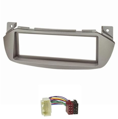 tomzz Audio 2454-017 Cache-Radio Compatible avec Suzuki Alto 2009-2016 Nissan Pixo 2009-2013 Argent métallique avec Adaptateur Radio ISO
