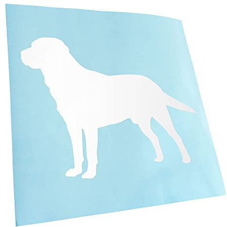 Kiwistar - Autoaufkleber - Weiß - 13x10cm Labrador Hund Retriever - Heckscheibe Auto Aufkleber wetterfest für Kfz LKW Mofa Truck - Sticker außen selbstklebend Tuning Zubehör für Fenster Fahrzeug