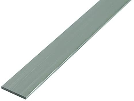 Alberts 492458 Barra piatta, alluminio, naturale, 1000 x 60 x 3 mm