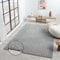 VIMODA Teppich Prime Shaggy Hochflor Einfarbig Grau Weich für Wohnzimmer, Schlafzimmer, küche, Maße:70x140 cm