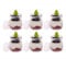 (200 ml) Agreenway Yogurt Jars Glass Jar with Lids Ideal for Chocolate Mousse Creams Desserts Yogurts, Transparent (6pc)