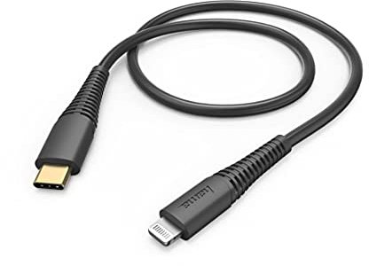 Hama 00183308 Lade-/Datenkabel, USB-C/Lightning, 1, 5 m, Schwarz