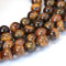 Perlin 45stk Tigerauge Edelstein Perlen 4mm Naturstein Rund Perlenkette Perle mit Loch zum auffädeln Schmuckstein Tiger Eye Gemstone Beads G64