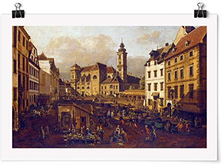 Poster - Bernardo Bellotto - Freyung in Wien - Selbstklebend seidenmatt 70x105cm