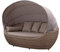 Strandkorbwerk Liegeinsel Paradiso Lounge White Pepper: Gartenliege, Loungechair, Weiß, Aluminium, Automatik-Verdeck mit Gasdruckfedern, Sonnenbaden