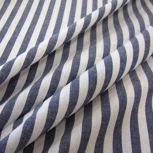 Stoff Meterware Streifen gestreift marine dunkelblau blau weiß Webstreifen Baumwollstoff Baumwolle 1 cm Streifen durchgewebt