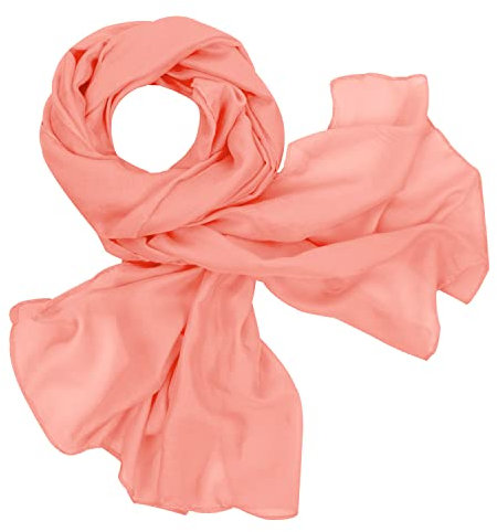 Tuopuda Schal Damen, Stola Sonnenschutz, Halstuch Seidenschals für Abendkleid hochzeit Sandstrand, Tuch aus Baumwolle und Leinen, Geschenk Frauen Seidentuch Einfarbigen 180 * 80CM, Rosa