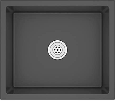 vidaXL Handgemachte Einbauspüle Wasserabfluss in X-Form Küchenspüle Spülbecken Edelstahlspüle Spüle Unterbau Unterputz Einbau Schwarz Edelstahl