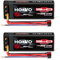 HOOVO Batteria 2S LiPo 7,4 V 80 C 5200 mAh RC batteria rigida con spina Deans-T per RC Auto Barca, Truck Truggy RC Hobby (2 confezioni)