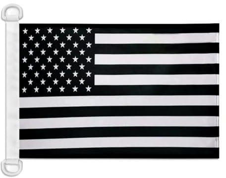 AZ FLAG Bandiera Navale Stati Uniti Nero E Bianco 45x30cm - Bandiera Maritima Americana – Usa 30 x 45 cm speciale Nautismo, Padiglione Nautico