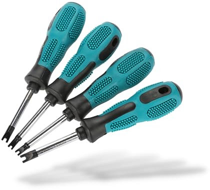 U Shape Security Bits Screwdriver Set Snake Eye Drill Bit 4 Pieces Magnetic Tip Screwdriver U Type Spanner CRV Multifunctional Small U Fork Screwdriver Hand Tool Screwdriver Set