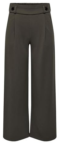 JdY Damen Jdygeggo New Long Pant Jrs Noos Hose, Chocolate Brown/Detail:black Buttons, XL / 34L EU