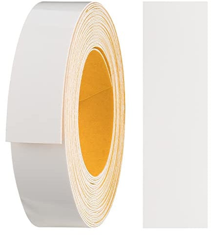 haggiy nastro per bordi autoadesivo in melammina 18 mm x 5 m I nastro per bordi I per mobili tenuta sicura senza allungamento I bordo impiallacciato per ripiani/pannelli in legno bianco lucido