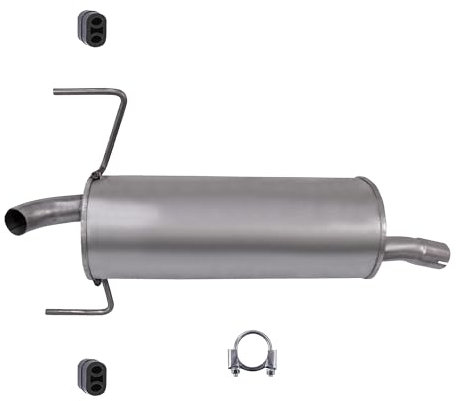 ATEC Germany Auspuff Schalldämpfer Set 1x Endschalldämpfer, mit Montagematerial Kompatibel mit OPEL ASTRA H (A04), ASTRA H Caravan (A04), ASTRA H GTC (A04)