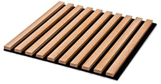 Wandverkleidung | Lamellenverkleidung | Akustikpaneel | Wandpaneele auf filz | Akustikfilz | Lamellenwand | Lamellen dekor | Eiche | 45cm Hoch | 45cm Breit |
