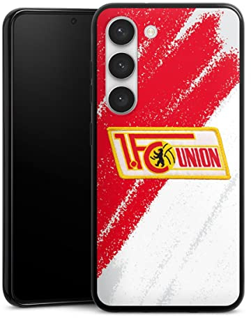 Silikon Hülle kompatibel mit Samsung Galaxy S23 Case schwarz Handyhülle Offizielles Lizenzprodukt 1. FC Union Berlin Logo