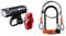 CatEye AMPP 500 / VIZ 150 Bike Light Set,Black & Kryptonite Evolution Mini-7 Lock with Flex Cable and Bracket - Orange, 7-Inch
