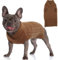 Hjumarayan Hundepullover - Hunde Pullover Stricken Hundepullover Kleine Hunde Weich & Warm Hundepulli mit Revers Hunde Pullis für Yorkshire Jack Russell Chihuahua Katze (Braun XS)