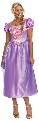 DISGUISE 158349B-EU Déguisement de princesse Disney Raiponce Basic Plus pour adulte, femme, multicolore, taille M