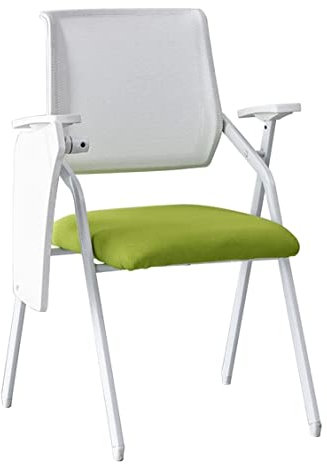 PIPONS Bürostuhl Konferenzstühlen Klappbarer Stapelstuhl Schulungsstuhl Mit Schreibtischplatte Bürostuhl Mit Ablageplatte Stiftablage Büro Arbeitszimmer Gaming (Color : Grün)