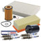 BESTPRICE Inspektionspaket Filterset mit 1x Ölfilter, 1x Luftfilter, 1x Innenraumfilter, 1x Kraftstofffilter, 4x Zündkerze VR8SC+, Kompatibel mit RENAULT CLIO II (BB_, CB_), KANGOO (KC0/1_) (FC0/1_)
