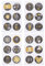 CREATIV DISCOUNT Sticker Adventszahlen 1-24, schwarz-Gold