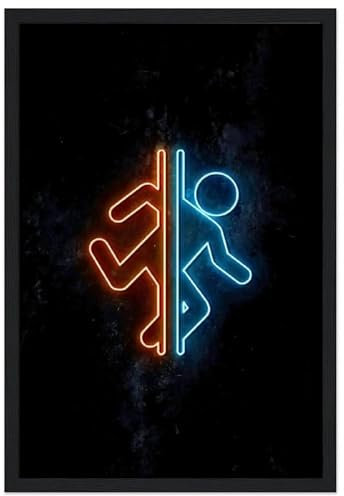 ceok Portal Gaming Schlafzimmer Videospiel Themed Gamer Film Poster Wandkunst Dekor Druck Bild Gemälde für Wohnzimmer Schlafzimmer Dekoration 20 x 30 cm Stil