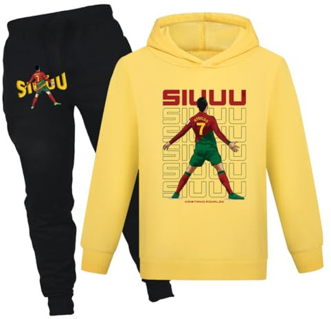 Forlcool NO 7 Football Kit Tracksuits Training Casual 2-Piece Boys Outfits 3-13 Years (Yellow,5-6 Years,5 Years,6 Years)