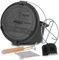 BBQ-Toro 7-teiliges Dutch Oven Set Dopfmeister mit Deckelheber, Ringreiniger, Untersetzer und Grill Schaber | 9,0 Liter Gusseisen Kochtopf, Bräter mit Deckelheber, Gusstopf mit Griff