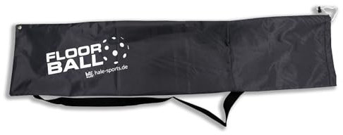 HALE | Floorball Schlägertasche Team Tasche Tool Bag – mit Schultergurt, wasserabweisend, 127 x 30 cm, bis zu 10 Schläger oder Equipment. Asphalt grau