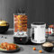 Barbecue verticale da tavolo elettrico in acciaio inox, con 5 spiedini, griglia verticale per shish kebab, carne, gamberetti, gyross, modulo di riscaldamento con griglia di protezione, 1000 W, 20 x