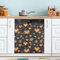 Magnetabdeckungen für Geschirrspüler, magnetisch, für Kühlschrank, Küchendekoration, 58,4 x 66 cm, Rosa / Orange