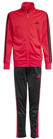 adidas Unisex Kinder ESSENTIALS CLIMACOOL STRIPES TRACKSUIT, pure ruby/black, 11-12 Years