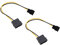 Oadnijuie 3-Pin Fan To 4-Pin Molex Pass-Through Power Adapter Cable 4-pin Molex/IDE To 3 Pin CPU Fan Power Cable Fan Cable Extension Connector
